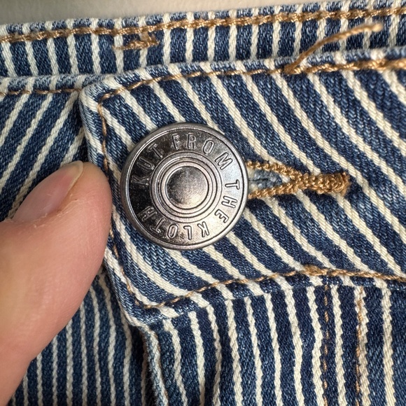 Kut From The‎ Kloth Reese High Rise Ankle Stretchy Jeans Blue Striped Festival 8 - Picture 6 of 16